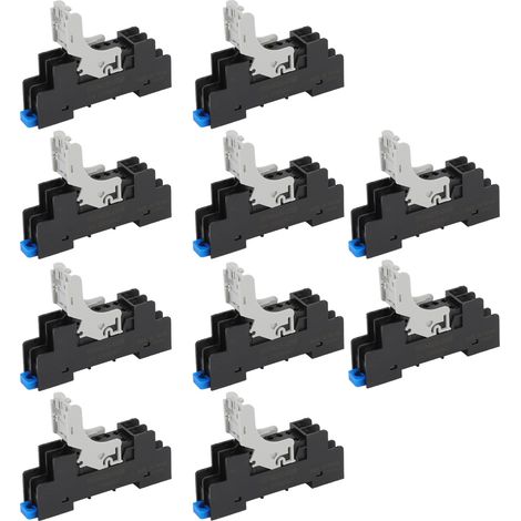 10-teiliges Relaissockel-8-Pin-Halterungs-Buchsen-Zubehörset, AC 250 V, für Drehmaschinen (1/5)