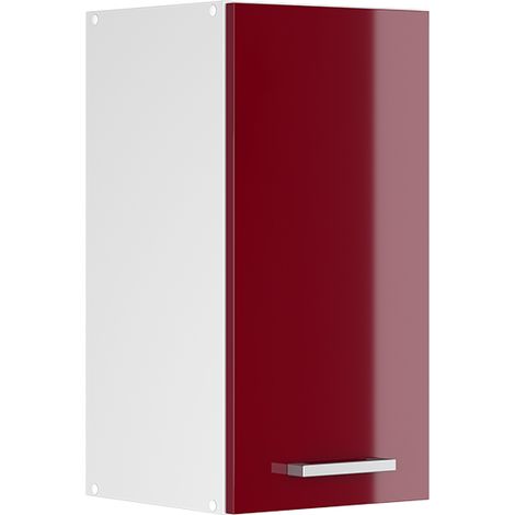 Pensile universale R-Line, Bordeaux lucido, 30 cm con anta, Vicco