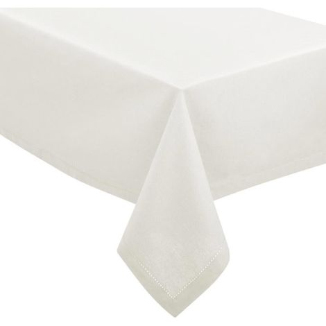 Nappe Rectangulaire "Chambray" 140x240cm Blanc (1/3)