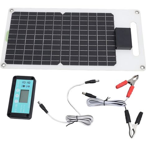 50W 12V 24V Silicium Monocristallin Panneau Solaire avec 100A Contrôleur Double USB TYPE C pour Téléphone RVs Caméra De Sécurité pour Panneau Solaire Contrôleur Ensemble (1/5)