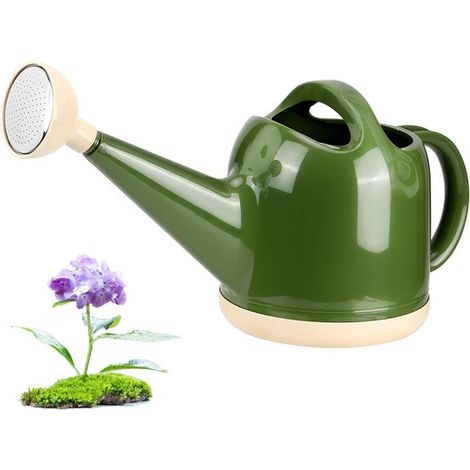 Regadera para plantas de interior, regadera de plástico para flores, bonsáis y otros artículos de jardinería con boquilla verde (1/4)