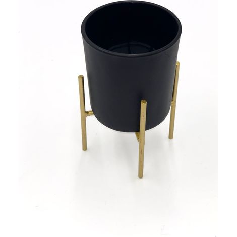 Kerzenhalter Set Kerzenständer Windlicht Teelichthalter Deko Metallkerzenständer - schwarz