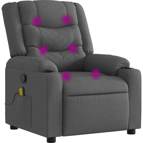 Maison Exclusive - Massagesessel Dunkelgrau Stoff