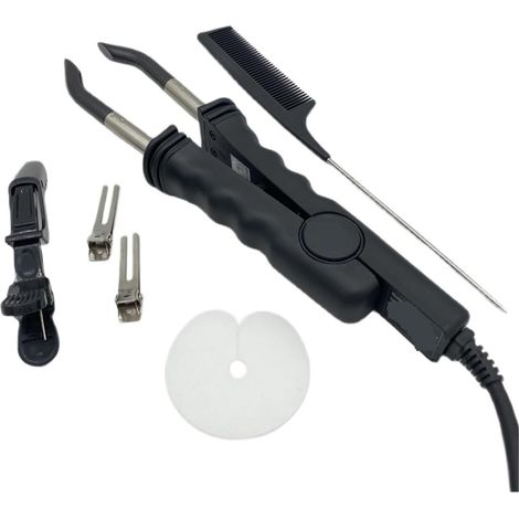 Extension De Cheveux Fusion Fer Chaleur Connecteur Température Contrôlable Gain Temps Efficace(Black) (1/5)