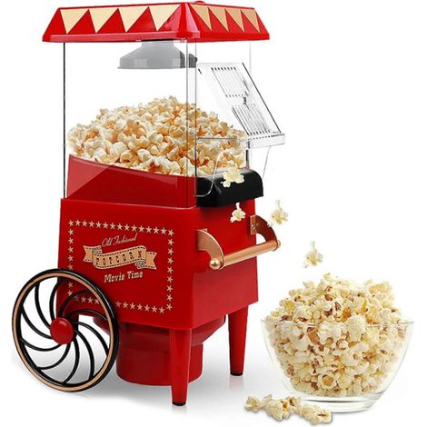 Machine à pop-corn à air chaud : une collation saine et rapide pour la maison (prise UE) (1/5)