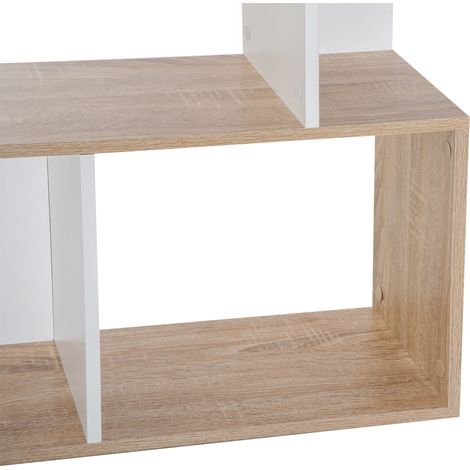Étagère en bois design moderne, 4 étagères, 60×24×148 cm, meuble de rangement élégant pour salon ou bureau de travail. (1/5)