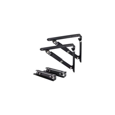 Lot de 2 Generic Equerre Etagere 150mm, Support Pliant Équerre Pliante Mural Pliable Équerre pour Étagère en Angle de 90 Degrés Supports d Étagères Pliants en Métal (6 inch)