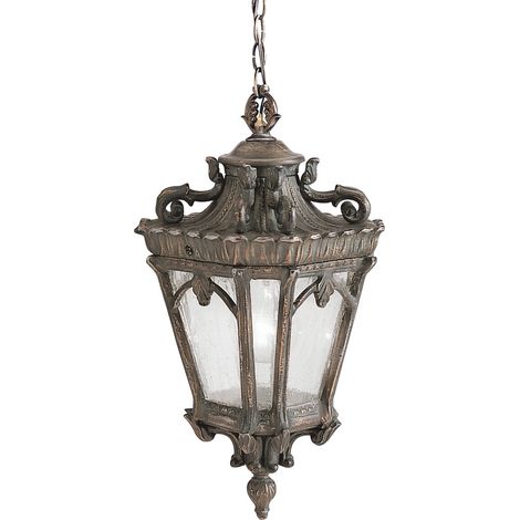 Elstead Tournai - Lanterna a catena da soffitto a 3 luci grande per esterni Londonderry, E14