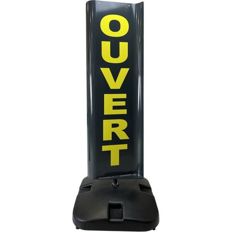 Panneau rotatif double face "OUVERT" de dimensions 133 x 50 cm (1/4)