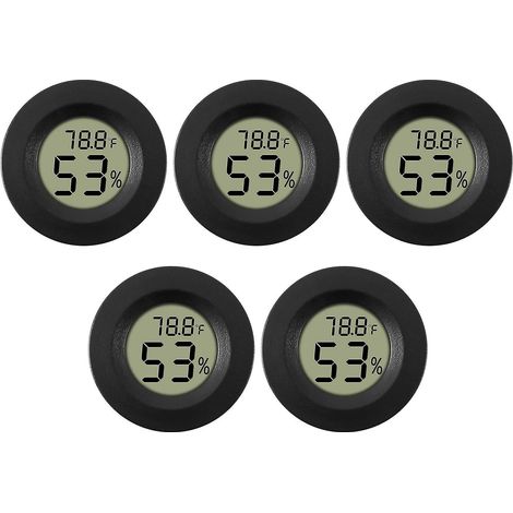 Set mit 5 digitalen Hygrometer-Thermometern mit LCD-Bildschirm für Luftbefeuchter und Luftentfeuchter (1/5)