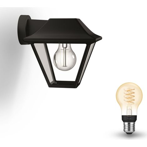 Philips Hue Alpenglow Aplique de pared exterior E27 (Negro) Luz blanca cálida - White Filament (1/5)