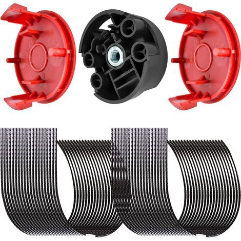 Fil de coupe Bosch F016800431 pour coupe-bordure, 37 cm x 3,5 mm pour débroussailleuse AFS 23-37, tête de coupe F016F04839, couvercle de bobine de fil de coupe F016F04841 (40 pièces+2+1) (1/5)