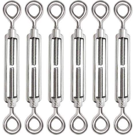 Stück M6 Edelstahl 304 Verstellbare Kabelspannschrauben Öse und Öse für Drahtspanner Stahlseilhaken Spanner Zubehör