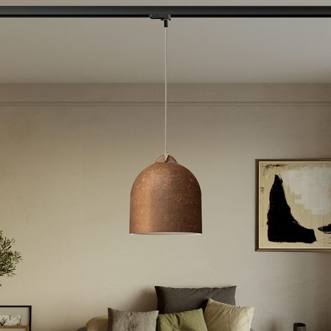 Creative Cables - Pendente de calha com abajur em cerâmica Campana M - lâmpada não incluída