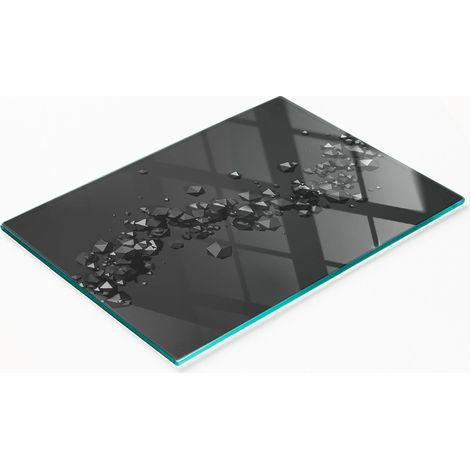 Multifunktionales, dekoratives 3D-Schneidebrett aus gehärtetem Glas, 80 x 52 cm (1/5)