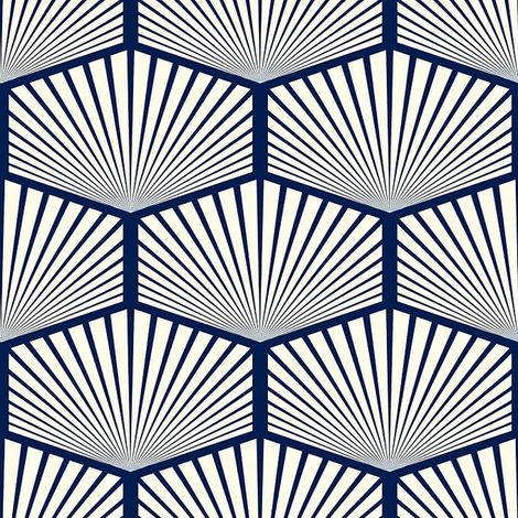 Wallpaper 44.5CM X 7M Blue and White Geometric Hexagon Self-Adhesive Bedroom Bathroom Water Resistant (1/4)