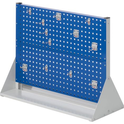 Kappes ®RasterPlan Stellwände doppelseitig Größe 2 - 4x Lochplatten 1x Zubehörsortiment 12-teilig Enzianblau RAL 5010