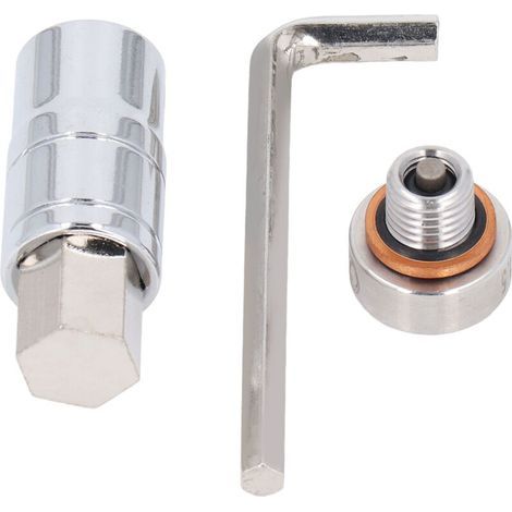 Kit de Réparation de Carter d'Huile Auto-taraudage, Bouchon de Vidange d'Huile, Kit de Réparation de Filetage à Bac à en Acier Inoxydable, avec Vis, Extension, Bouchons de Vidange d'Huile (1/5)