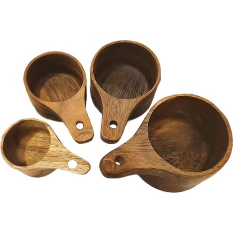 Messlöffel-Set aus Holz für Kaffee und Backen im Landhausstil (1/5)