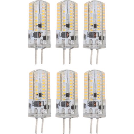 6 ampoules LED GY6.35 5W AC 12V blanc chaud 2700-3000K blanc 6000-6500K 500LM 72 LED pour maison bureau blanc chaud (1/5)