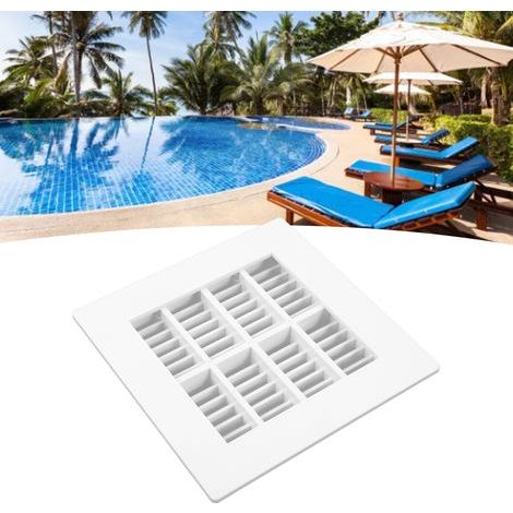 Grille de Drain Carrée Polyvalente pour Piscine et Spa, Évacuation Principale (1/5)