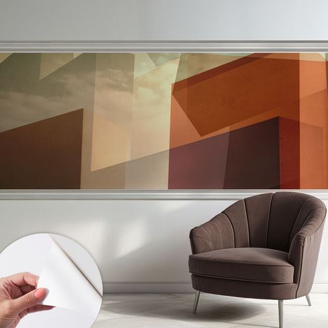 Fotomurale adesivo stickers - murali decorativo - soggiorno moderno - effetto realistico - Forme astratte 250x104 cm (1/5)