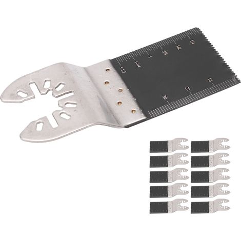Kit de 10 lames de scie oscillantes 34 mm pour outil multifonction à dégagement rapide, idéal pour le bois et le plastique. (1/5)