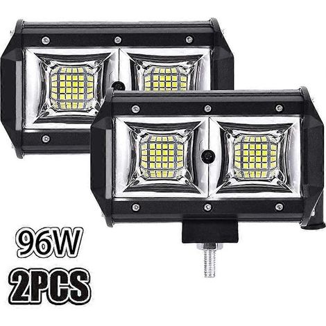5-Zoll-LED-Arbeitsscheinwerfer (96 W) für PKW, 12 V, wasserdicht (IP68), LED-Nebelscheinwerferleiste, 20.000 lm (1/5)
