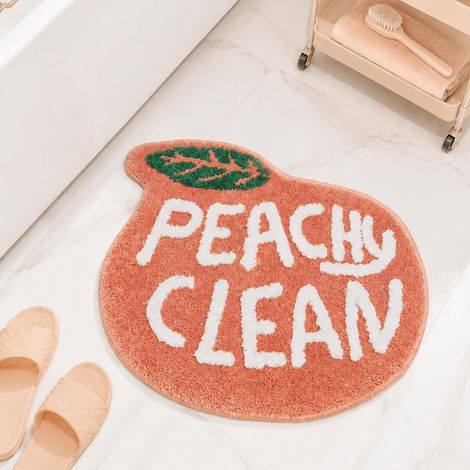Tapis de Bain à Motif pêche, antidérapant, Lavable, Doux, Absorbant, Tapis de Salle de Bain Moelleux pour Salon Chambre, 52 x 64 cm (1/5)