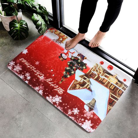50 x 80 cm große, weiche, rutschfeste Fußmatte mit Weihnachtsmotiv für Wohnzimmer und Zuhause (1/5)
