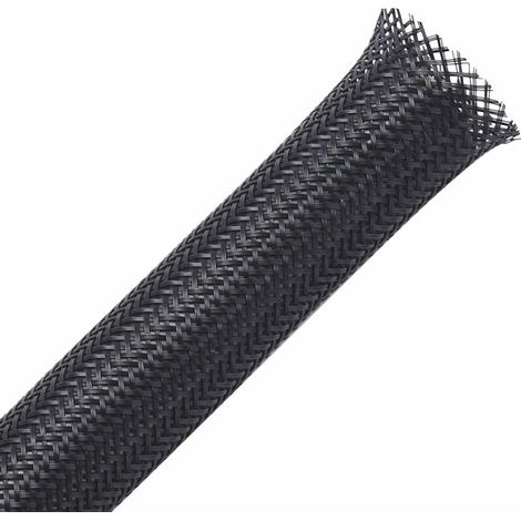 Guaina per cavi intrecciata espandibile da 13 mm a 30 m, protezione per cavi per cavi automobilistici, colore nero