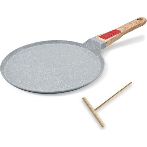Poêle à crêpes 20 cm en céramique marron bleu