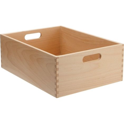 Zeller 13308 Caja de almacenaje madera natural 40x30x15 cm