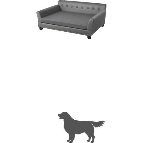 Sofá para mascotas, diseño espacioso, impermeable y fácil de limpiar, XL - Gris (1/2)