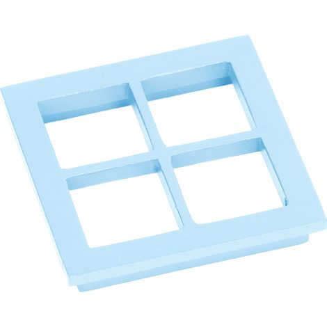 Fenêtre miniature à 4 carreaux pour maison de poupée (échelle 1:12), en bois, à partir de 7 ans (bleu). (1/5)