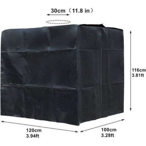 Couvercle de protection de réservoir d'eau IBC, couvercle de protection de baril étanche pour conteneur de 1000 L, couvercle en feuille d'aluminium (1/3)