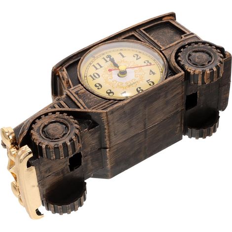 Horloge de Bureau Décorative Vintage en Plastique, Ornement Horloge Artistique Classique, Montre Pratique pour Décoration de Bureau et Maison Plusieurs Styles (1/5)