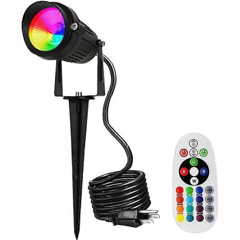 Neue RGB Cob En Rasenlampe 12V Outdoor Led Path Us Plug (1/5)