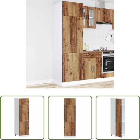 vidaXL Altholz - Küchenschrank Porto Altholz-Optik Holzwerkstoff (1/5)