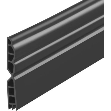 Black, 1m, flexible, soundproof TPE door sweeper (1/5)