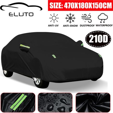 470x180x150cm Car Cover Waterproof Car Cover All Weather UV Protection UV Outdoor Windshield Flash Cover Striped with Reflective Strips 185x71x59in (1/4)