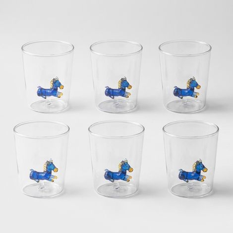 Set 6 bicchieri in vetro artigianali made in Italy Nunù (1/3)