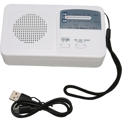 Radio de survie portable rechargeable à manivelle solaire avec lampe torche LED pour randonnée et camping (1/5)