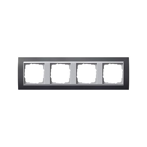 Gira Cadre de recouvrement 4f Intermédiaire F Alu Gira Event Anthracite [021481], 0214 81