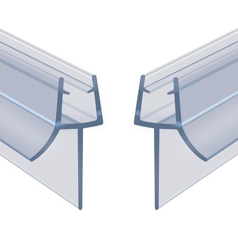 Duschdichtung für Glaswände, 100 cm, 1 Stück, Duschbarriere, Duschtürdichtung für 4–6 mm Glas, Duschkabinendichtung, faltbare Barriere, extra dickes PVC (transparent)