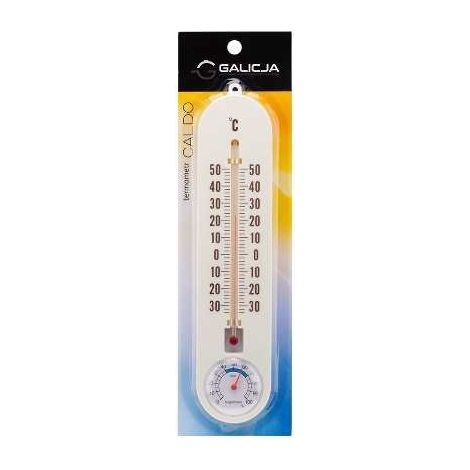 Termometro con igrometro, per interni, caldo, 25 cm, grande, crema, da appendere (1/3)