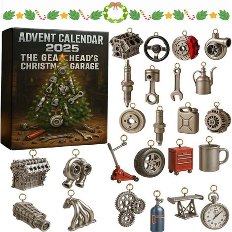 Calendrier de l'Avent 2025 – The Gearhead's Christmas Garage, calendrier de l'Avent automobile de 24 jours pour les amateurs de voitures et collectionneurs (1/5)