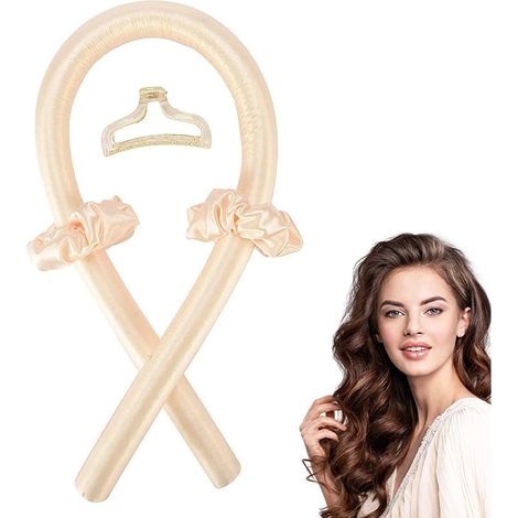 Fer à friser rose (fer à friser + 2 élastiques + 1 épingle à cheveux) (1/5)