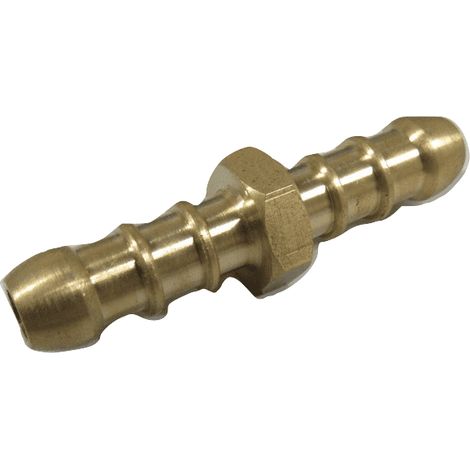 Straight Brass Hose Joiner 8mm - Connector for Air Water Gas Tubing (1/5)