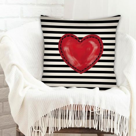Housse de coussin décorative à la mode pour la maison solide pour couples petit ami petite amie (1/5)